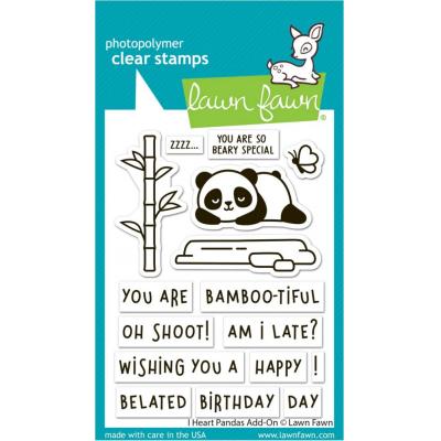 Lawn Fawn Stempel - I Heart Pandas Add-On
